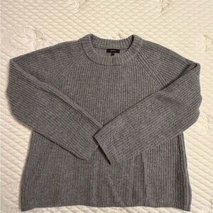 Quince Women's Ribbed Crewneck Sweater - Gray Heather